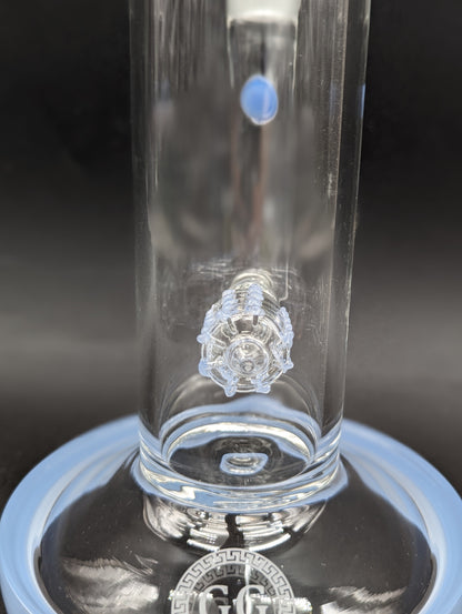 Greek Glass Kingstem Perc w/ Splash Guard-Avernic Smoke Shop