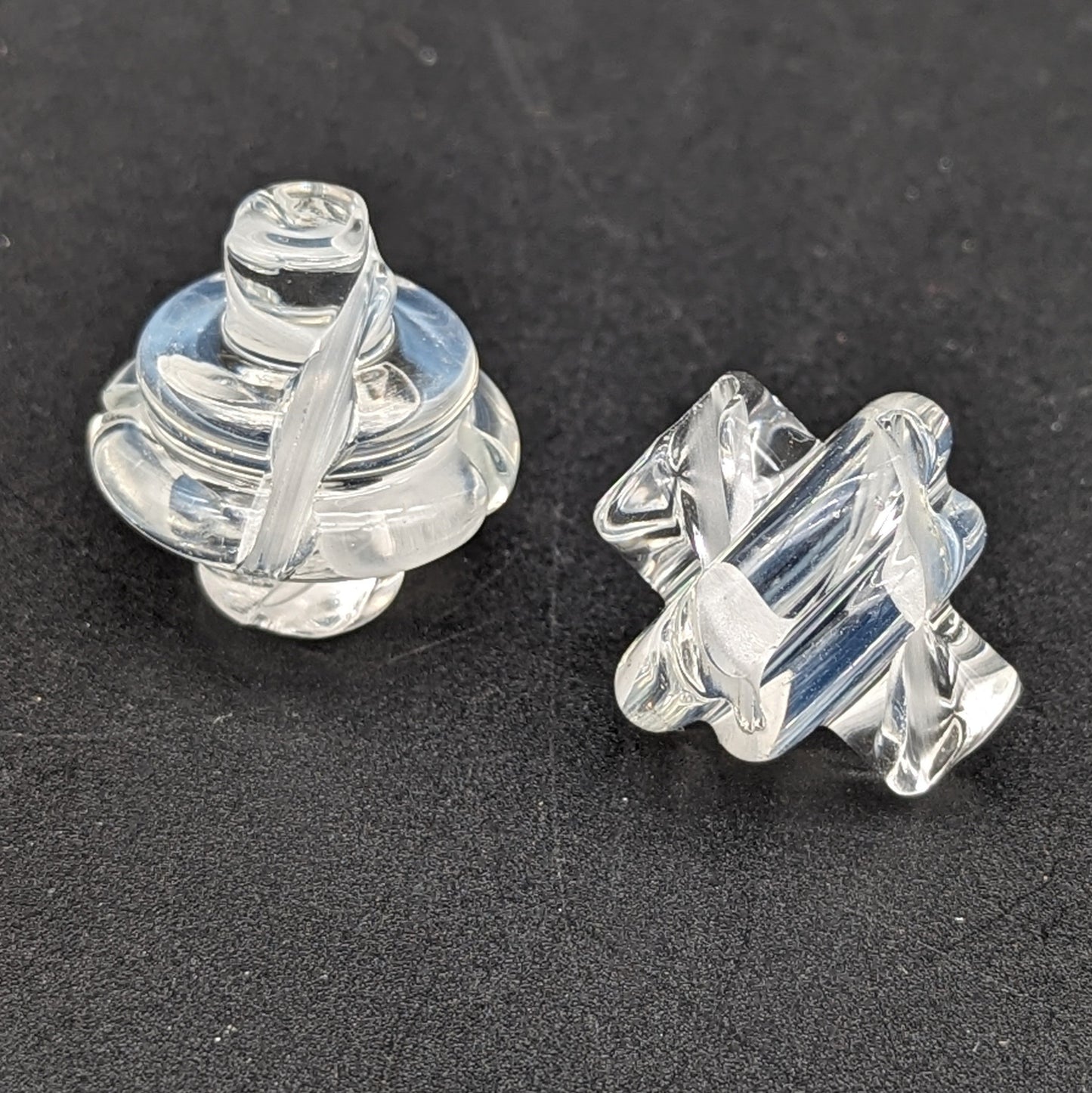 Greek Glass Slitted Spinner Cap-Avernic Smoke Shop