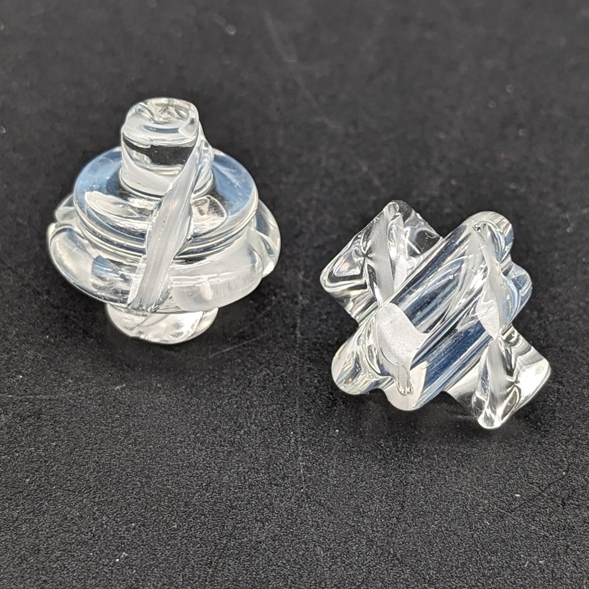 Greek Glass Slitted Spinner Cap-Avernic Smoke Shop