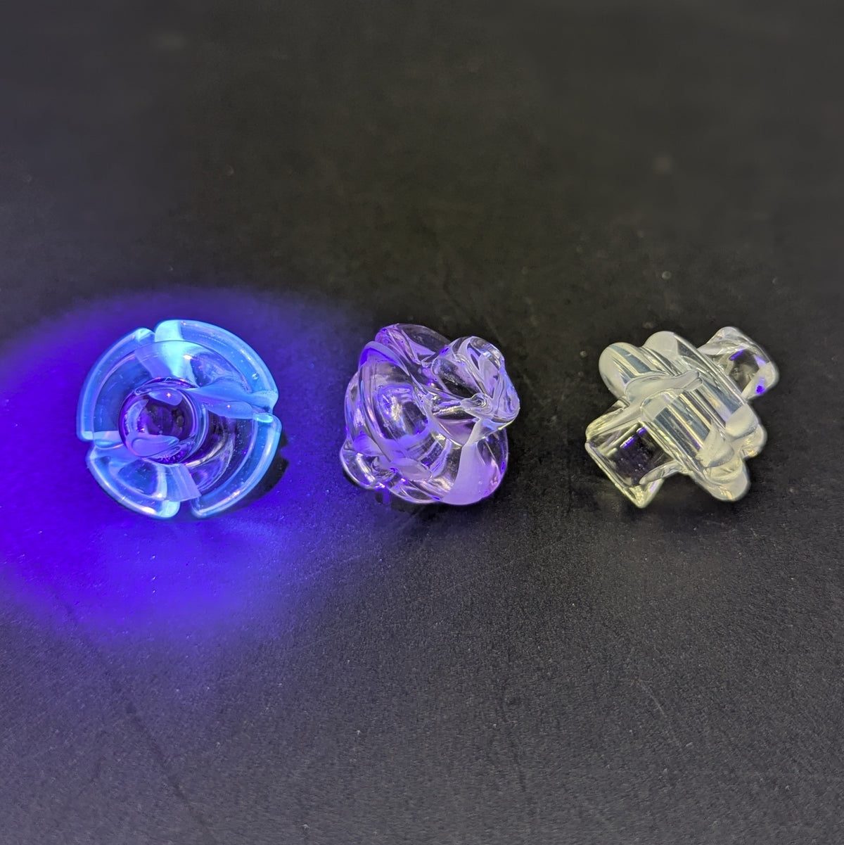 Greek Glass Slitted Spinner Cap-Avernic Smoke Shop