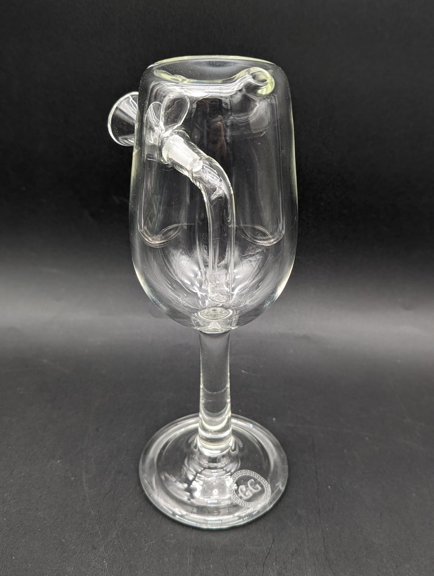 Greek Glass Wine Glass Bubbler - Meech Madness Smoke Shop