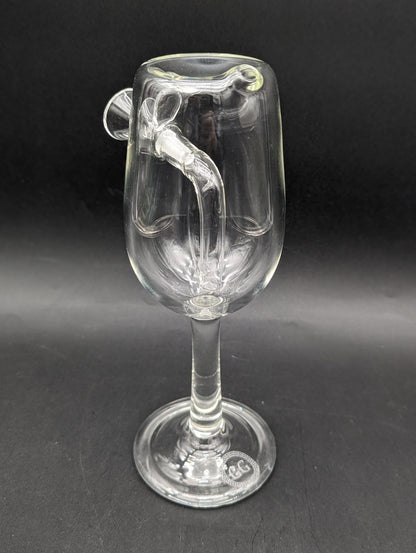 Greek Glass Wine Glass Bubbler - Meech Madness Smoke Shop