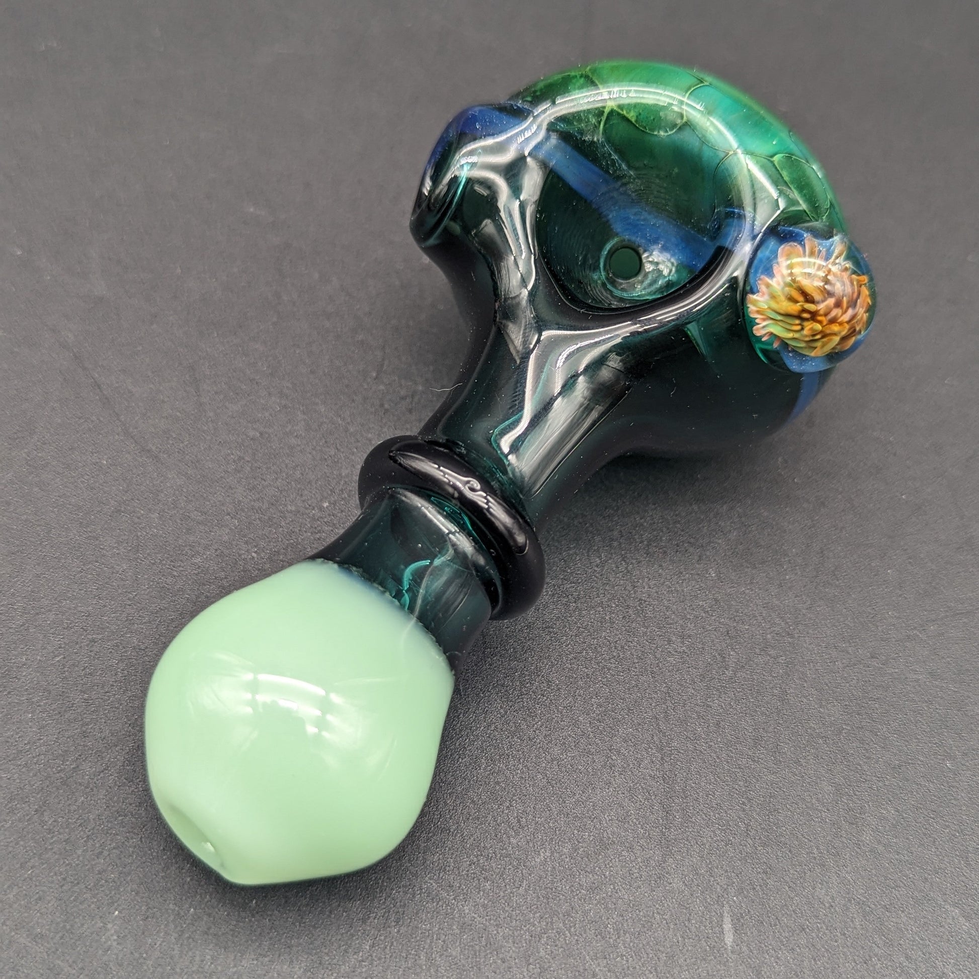 Green Honeycomb Spoon Pipe - Reading Glass Militia - Meech Madness Smoke Shop