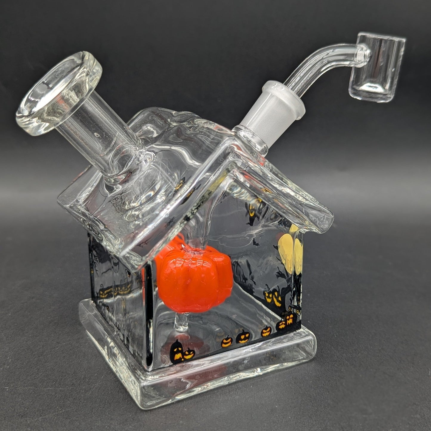 Halloween House Glass Dab Rig | 4.5" - Meech Madness Smoke Shop