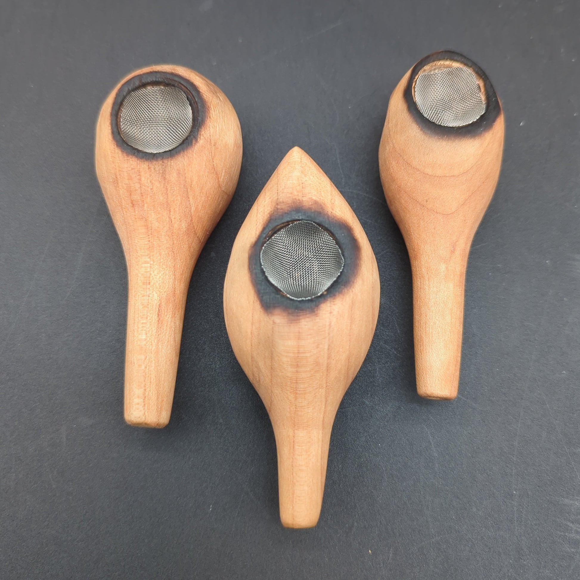 Hand Carved Wooden Pipes w/ Metal Screen-Avernic Smoke Shop