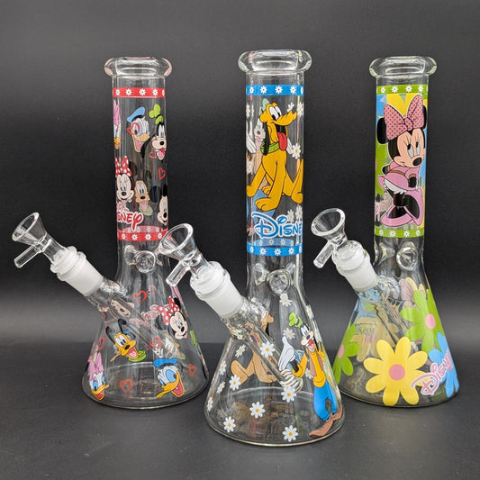 Happy Animal Cartoon Beaker Bongs 10"-Avernic Smoke Shop
