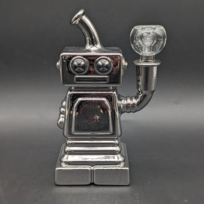 Hemper Hi - Robot Glass Water Pipe | 5.9" | 14mm - Meech Madness Smoke Shop