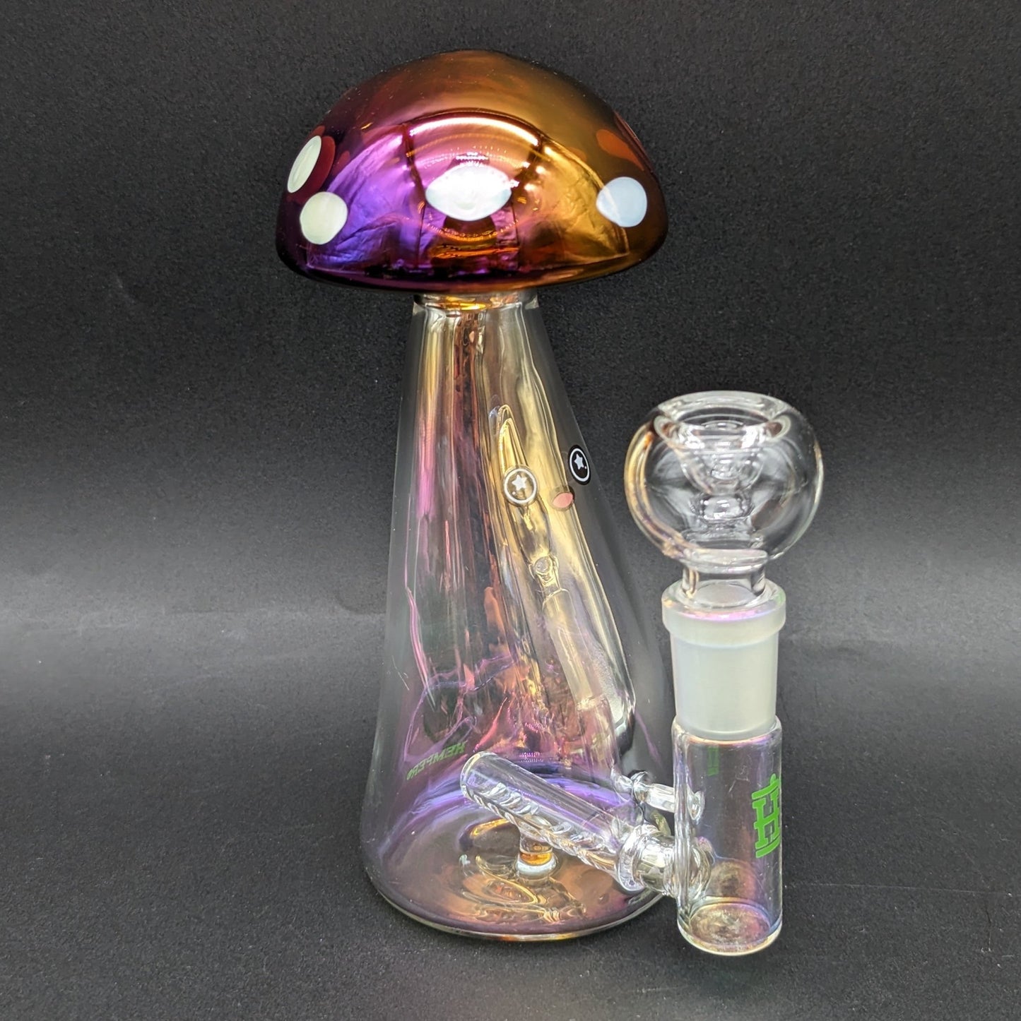 Hemper Trippy Shroom Glass Water Pipe | 5.75" - Meech Madness Smoke Shop