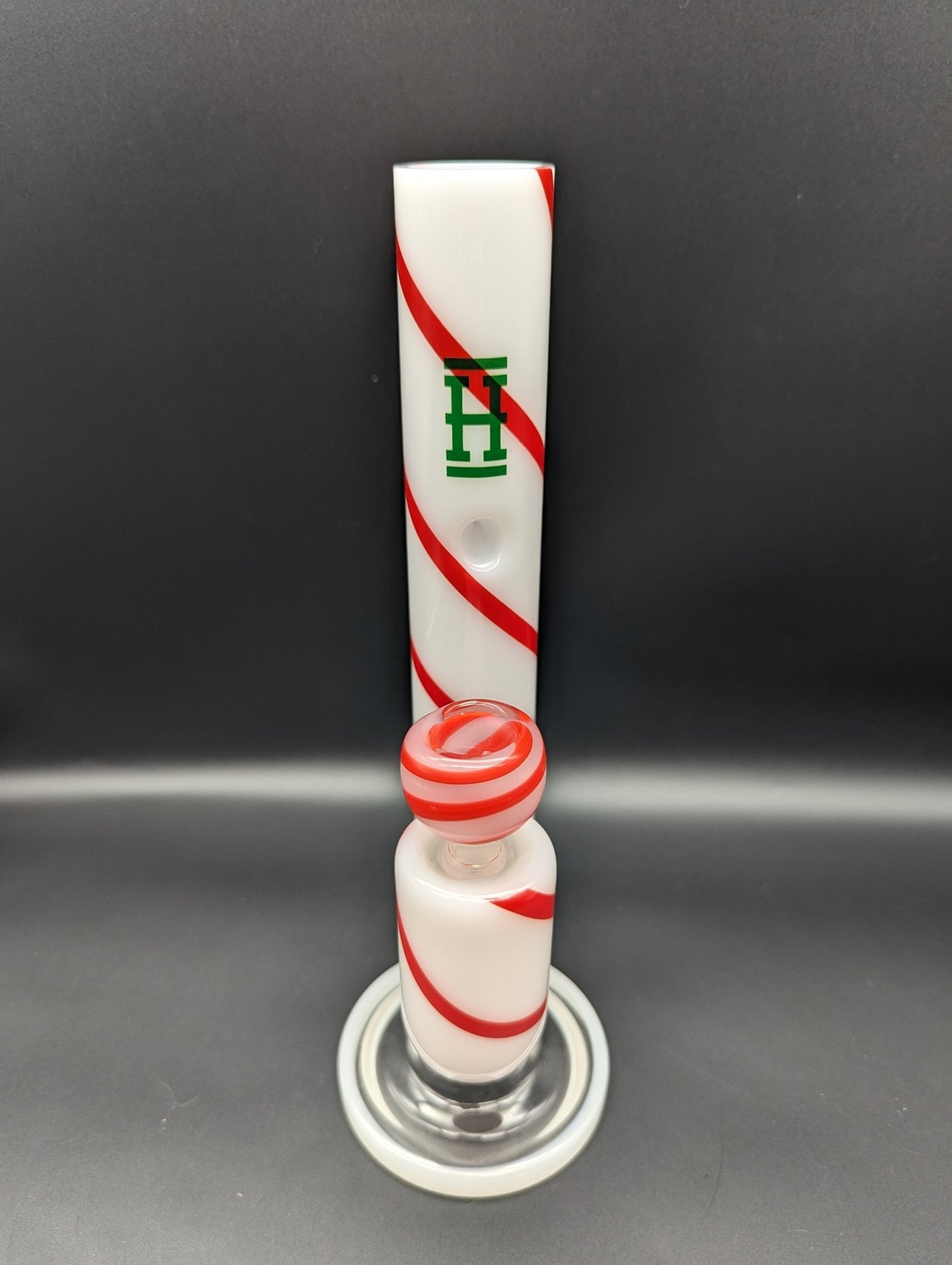 Hemper XL Candy Cane Water Pipe 10.5" - Meech Madness Smoke Shop