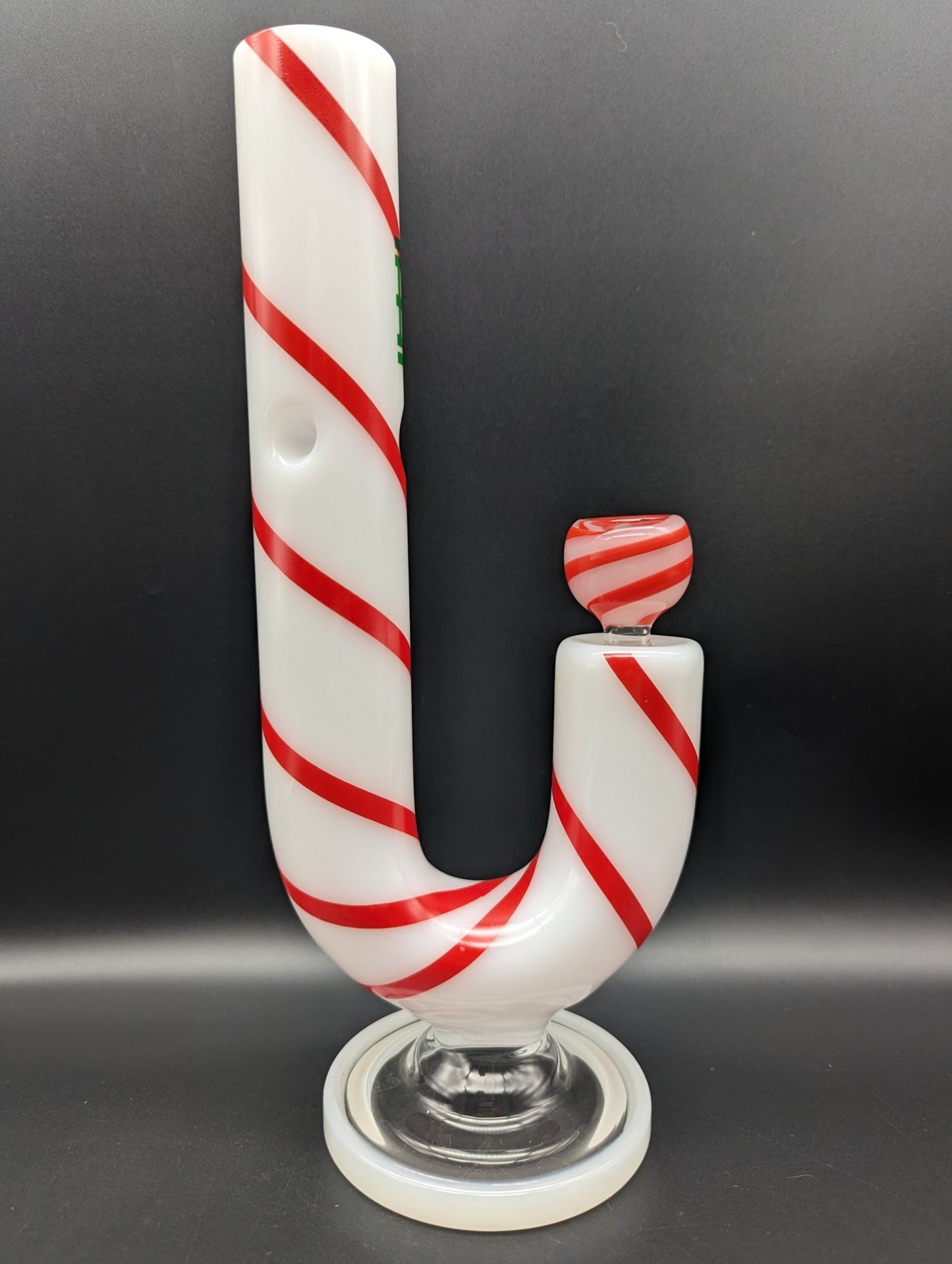 Hemper XL Candy Cane Water Pipe 10.5" - Meech Madness Smoke Shop