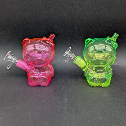 Hey There Kitty Glass Water Pipe | 4"-Avernic Smoke Shop