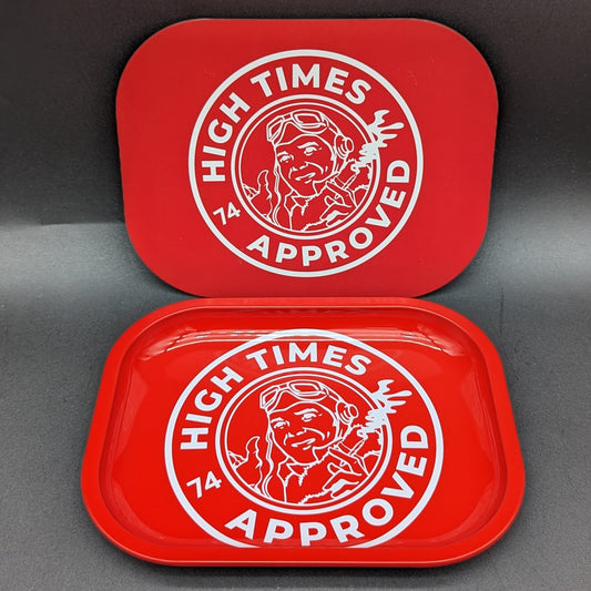 High Times® x Pulsar Mini Metal Rolling Tray w/ Lid | High Times® Approved | 7" x 5.5" - Meech Madness Smoke Shop