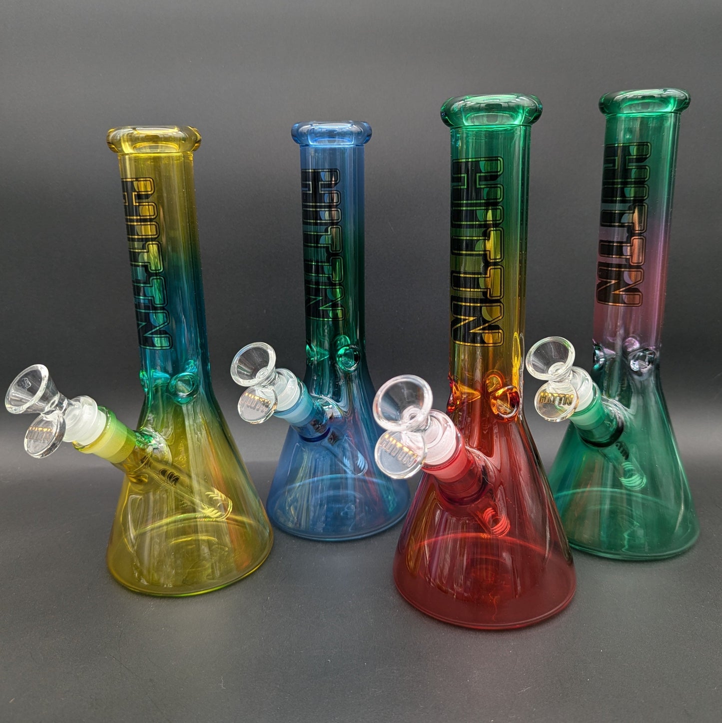 Hittn Glass 10" Multi Color Beaker Bongs-Avernic Smoke Shop
