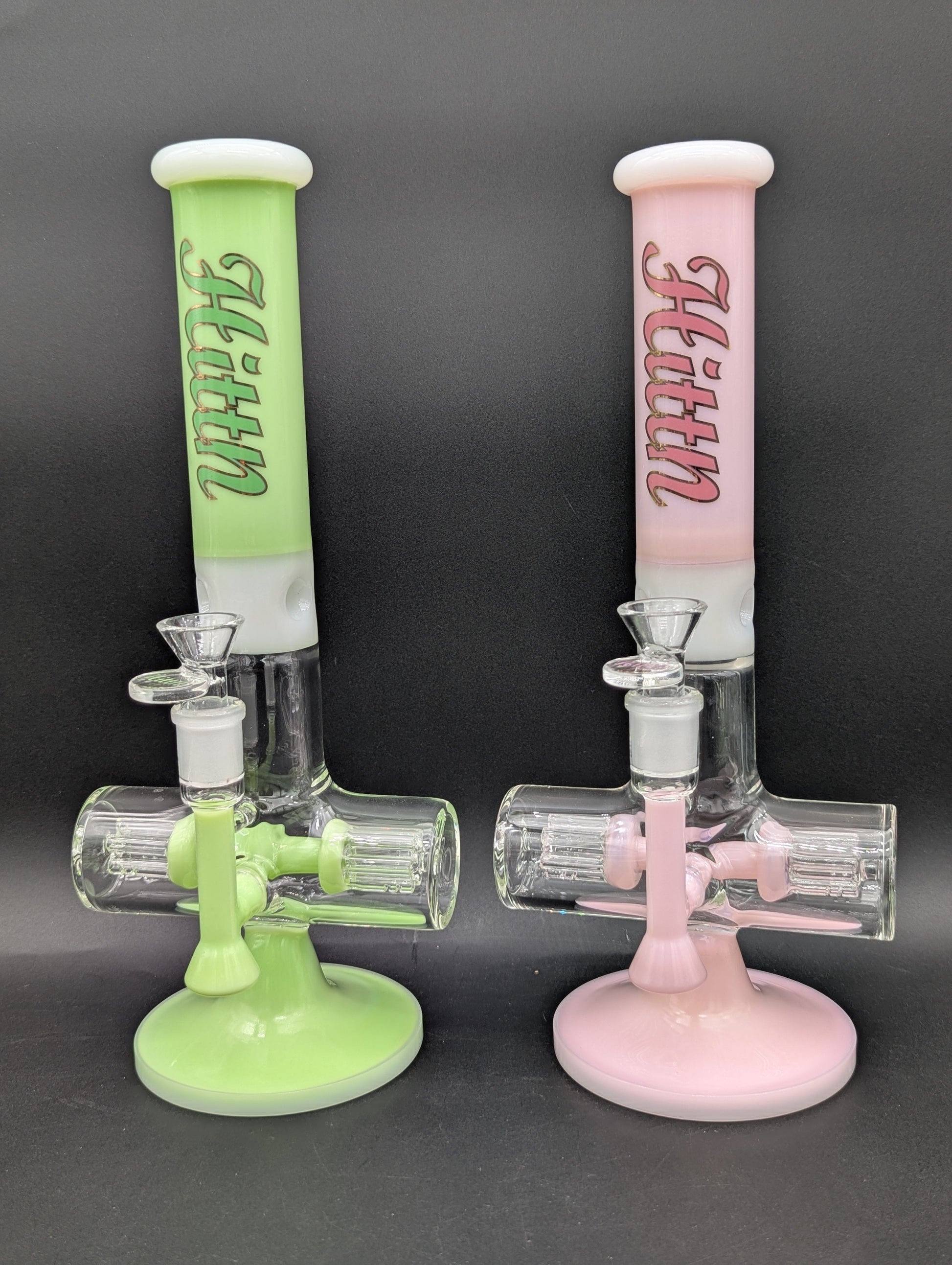 Hittn Glass 12" Dual Inline Trees Bong-Avernic Smoke Shop