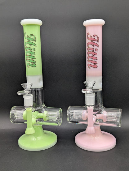 Hittn Glass 12" Dual Inline Trees Bong-Avernic Smoke Shop