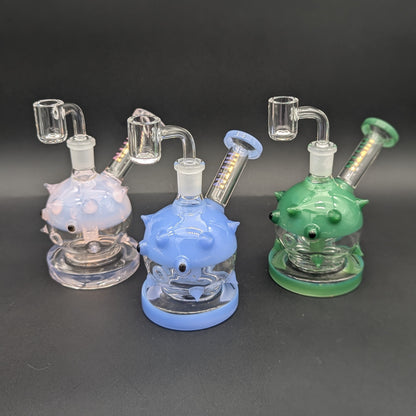 Hittn Glass 5" Puffer Fish Dab Rig-Avernic Smoke Shop