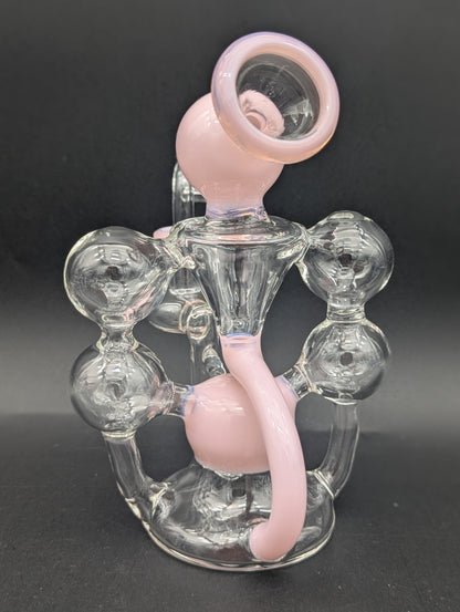 Hittn Glass 6" Double Bubble Recycler Dab Rig-Avernic Smoke Shop