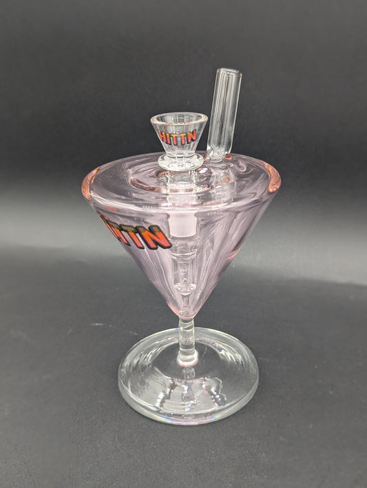 Hittn Glass 6" Martini Glass Bubbler-Avernic Smoke Shop
