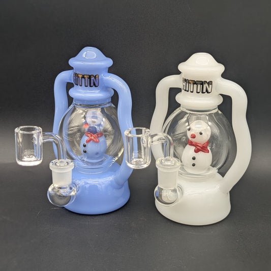 Hittn Glass 6" Snowman Lantern Bong-Avernic Smoke Shop