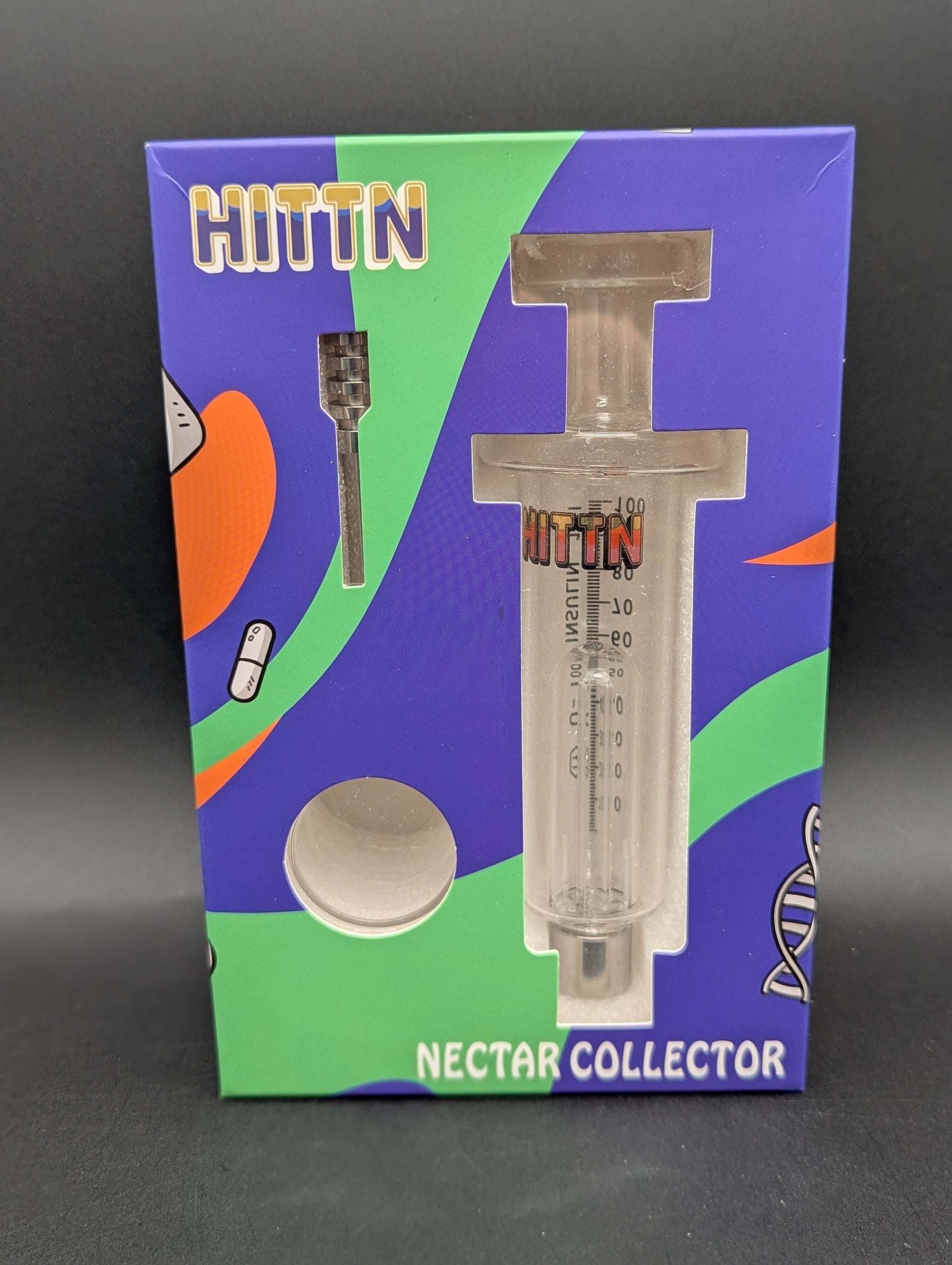 Hittn Glass Syringe Shaped Nectar Collector-Avernic Smoke Shop