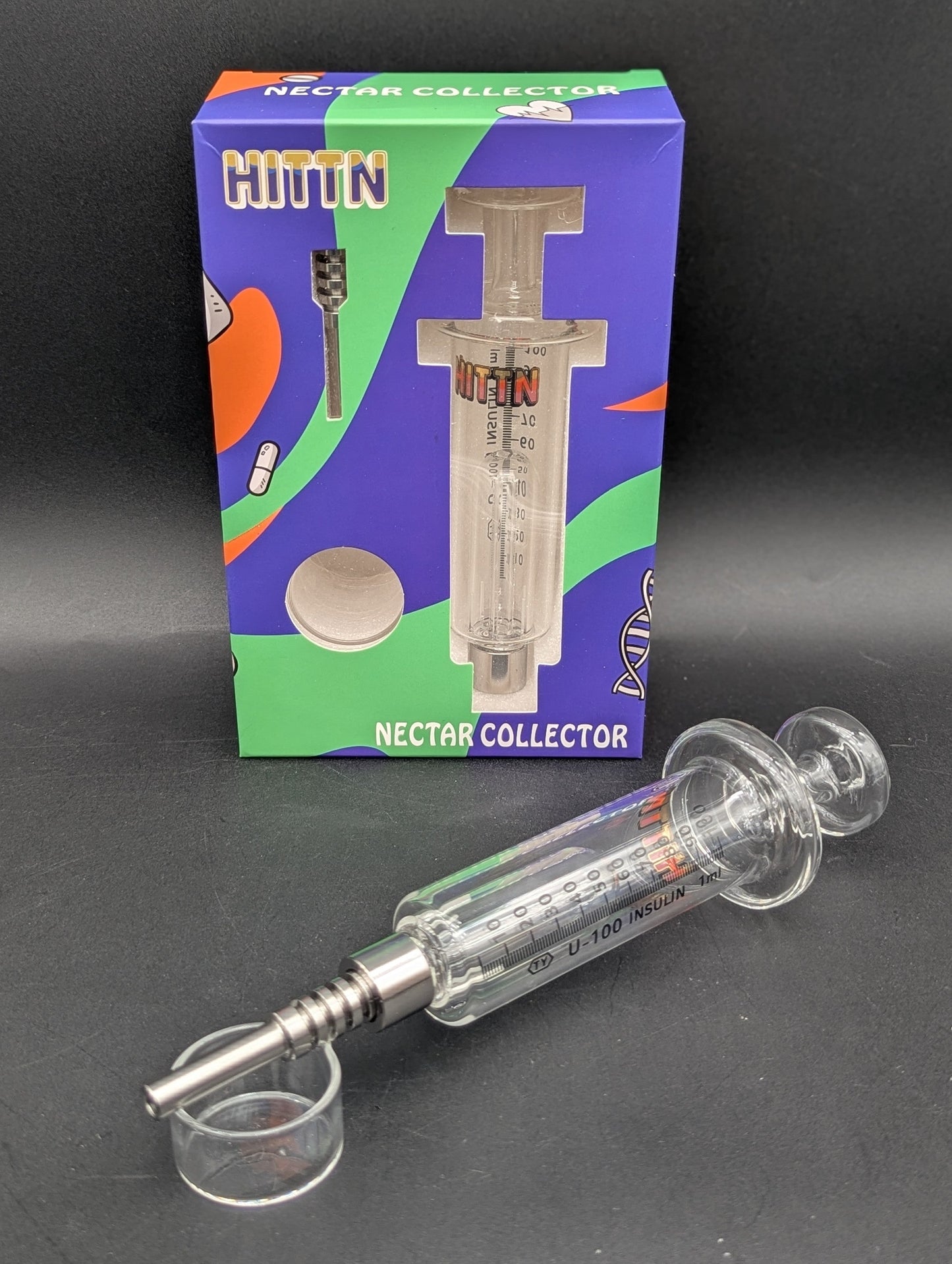 Hittn Glass Syringe Shaped Nectar Collector-Avernic Smoke Shop