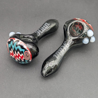 Hittn Glass Worked Cap Spoon Pipe-Avernic Smoke Shop