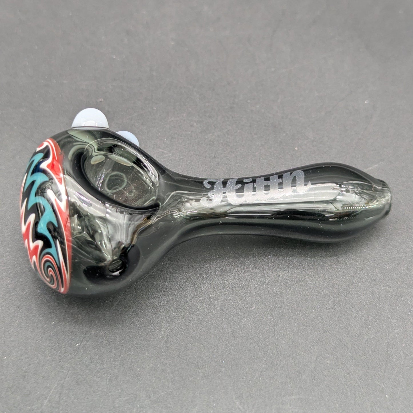 Hittn Glass Worked Cap Spoon Pipe-Avernic Smoke Shop