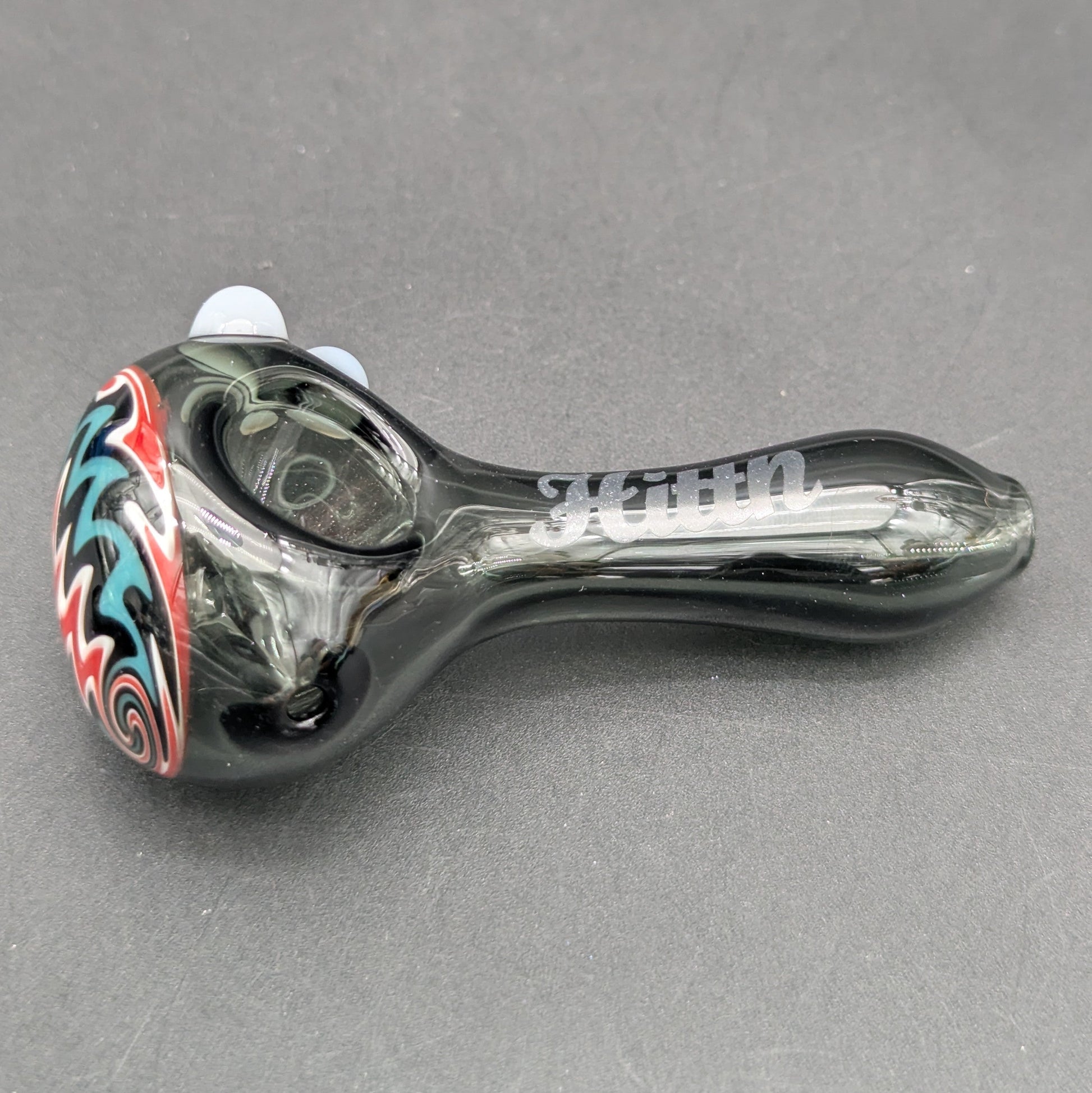 Hittn Glass Worked Cap Spoon Pipe-Avernic Smoke Shop