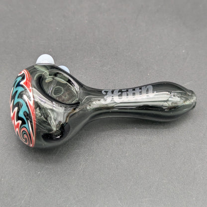 Hittn Glass Worked Cap Spoon Pipe-Avernic Smoke Shop