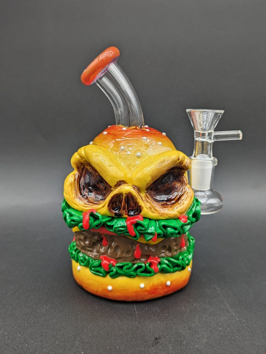 Hungry Hamburger 3D Bong 6.5" - Meech Madness Smoke Shop