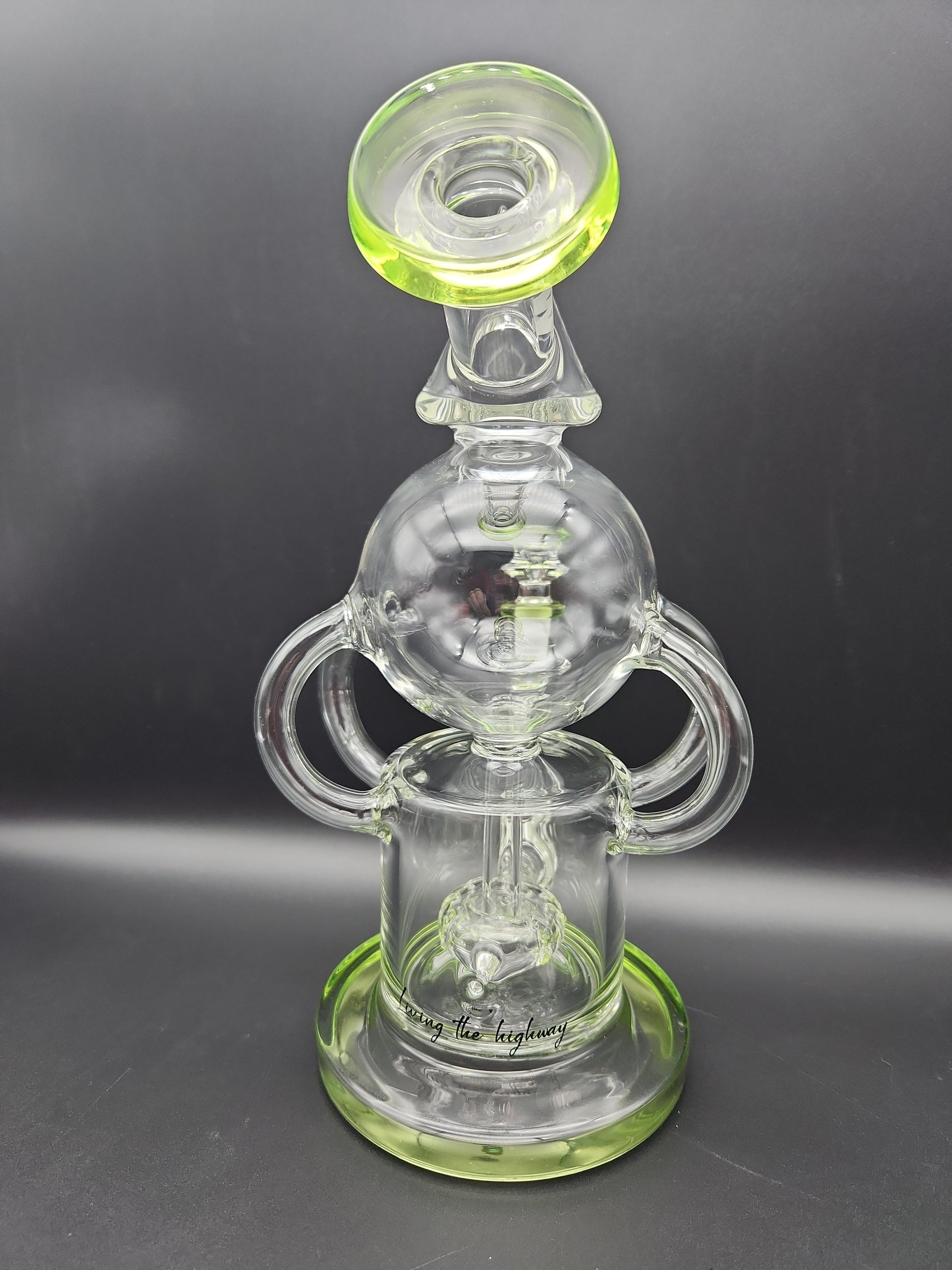 HWY Glass 10" Quad Recycler - Avernic Smoke Shop