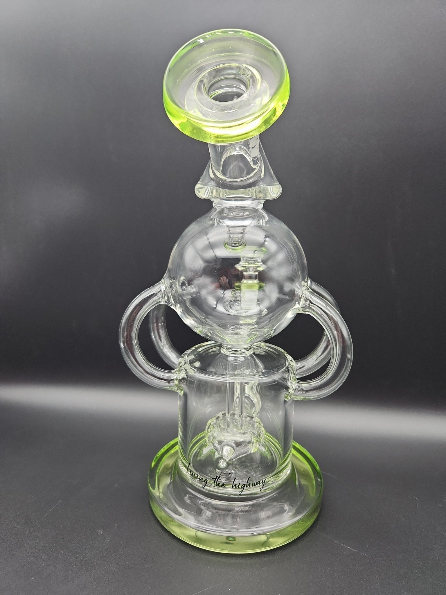 HWY Glass 10" Quad Recycler - Meech Madness Smoke Shop