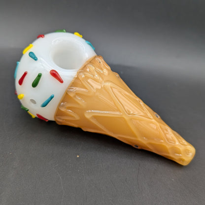 Ice Cream Cone Glass Hand Pipe-Avernic Smoke Shop