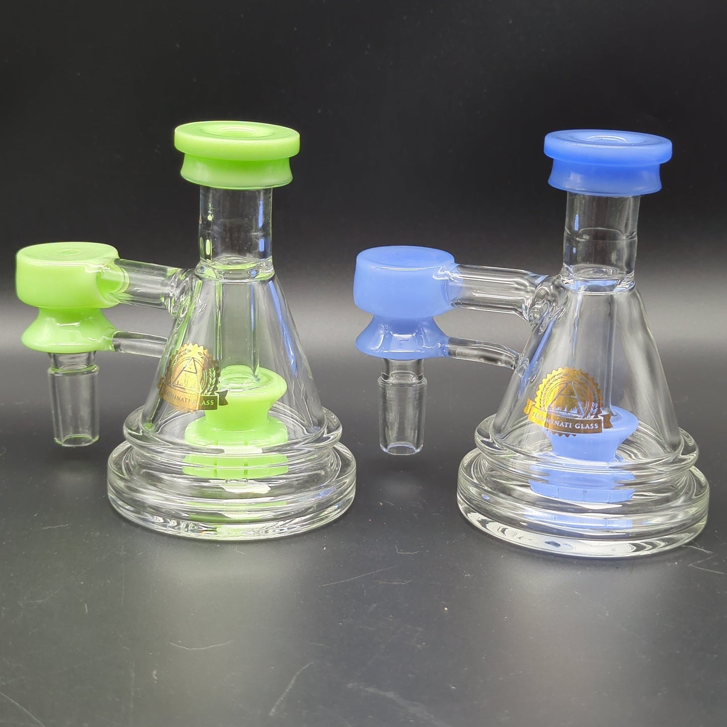 Illuminati Glass Pyramid Ash Catchers 14mm 90 Degrees - Avernic Smoke Shop