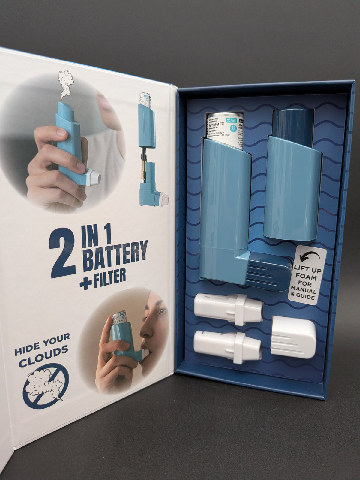 Inhaler 510 Cart Battery + Cloud Filters by Smyle Labs