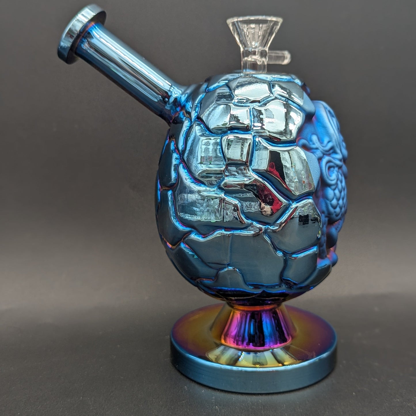 Iridescent Dragon Egg Bubbler 6"