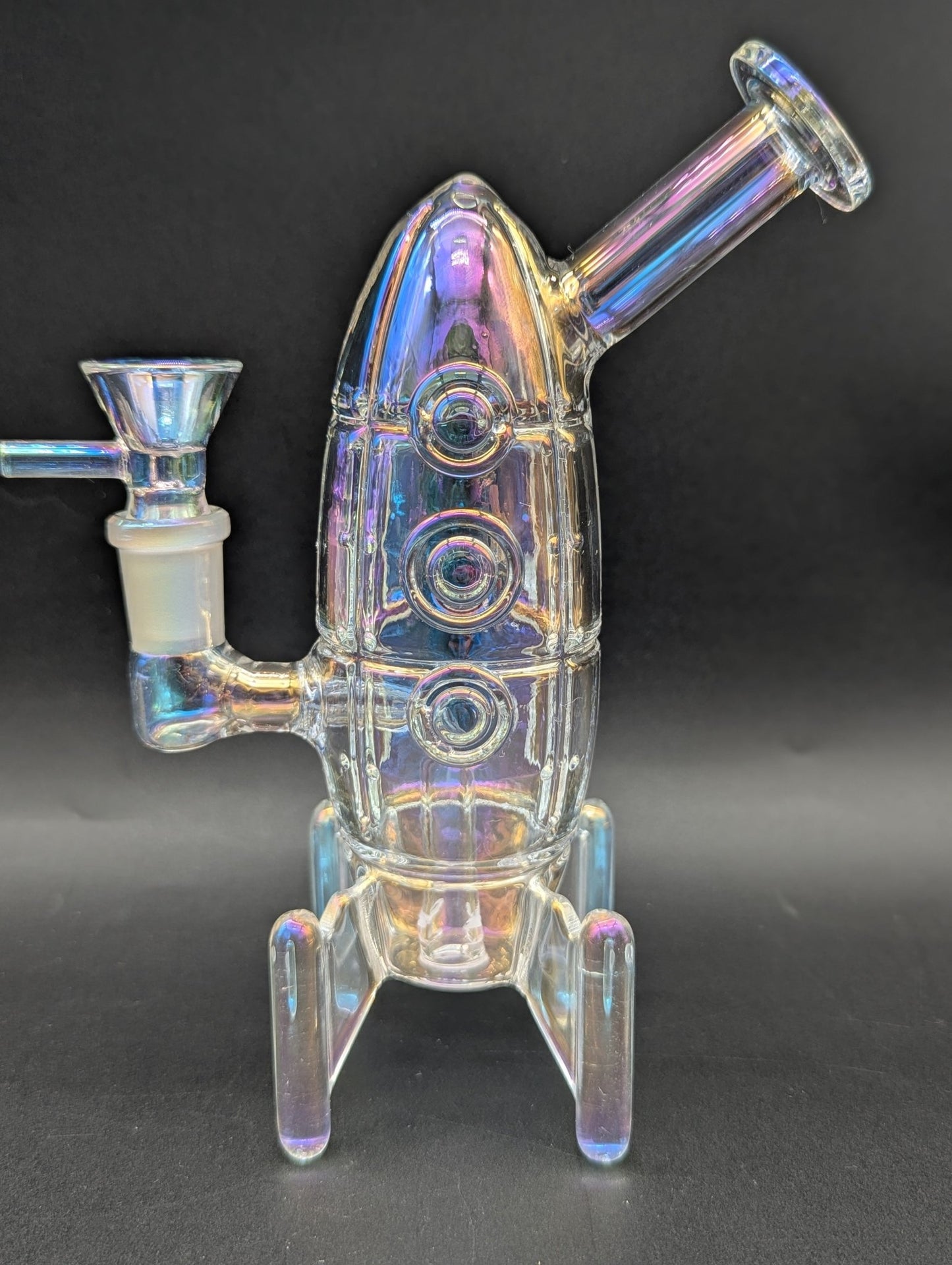 Journey To The Stars Electroplated Glass Water Pipe | 7" - Meech Madness Smoke Shop