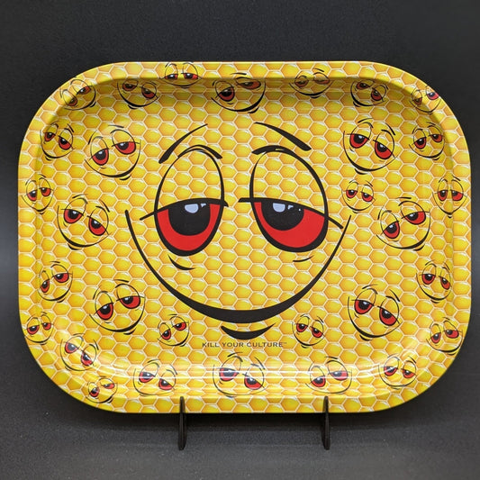 Kill Your Culture 420 Smiley Rolling Tray | 7"x5.5" - Meech Madness Smoke Shop