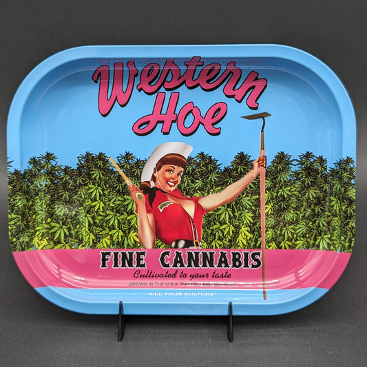 Kill Your Culture Metal Rolling Tray | Western Hoe | 7"x5.5" - Meech Madness Smoke Shop