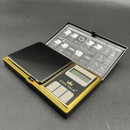 King Palm Gold - Plated Black Digital Mini Scale | 100g x .01g - Meech Madness Smoke Shop