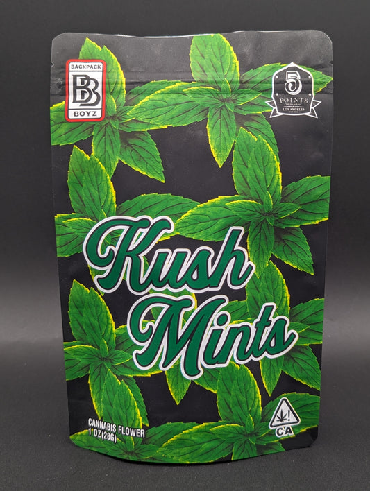 Kush Mints 1oz Mylar Bags-Avernic Smoke Shop