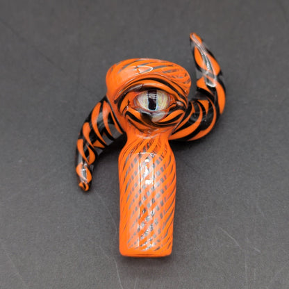 LLG x Drewp Glass "The Watcher" 18mm Slide and Poker - Meech Madness Smoke Shop