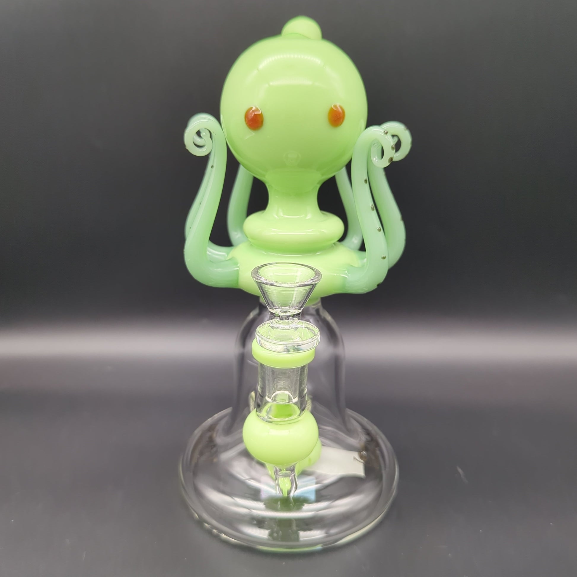 Lookah 8" Glass Bong with Bulged Eyed Octopus with Disc Perc - Avernic Smoke Shop