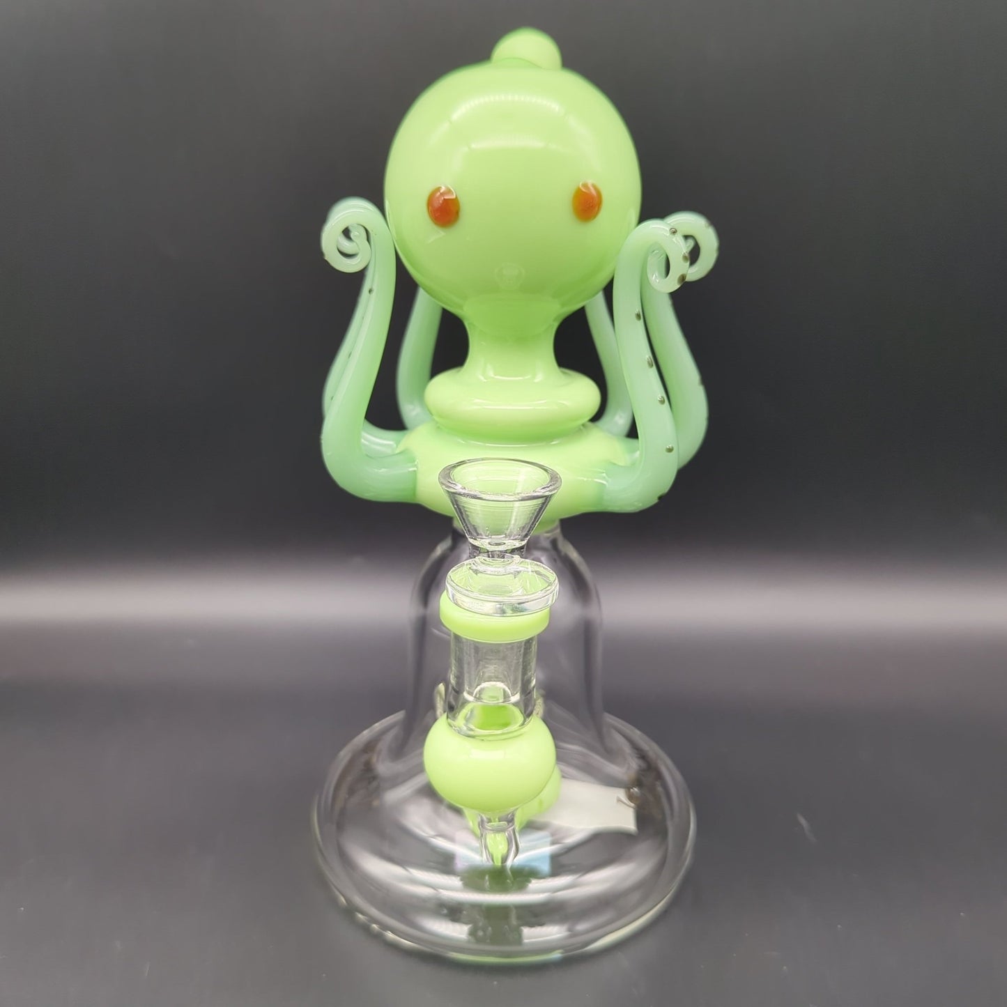 Lookah 8" Glass Bong with Bulged Eyed Octopus with Disc Perc - Meech Madness Smoke Shop