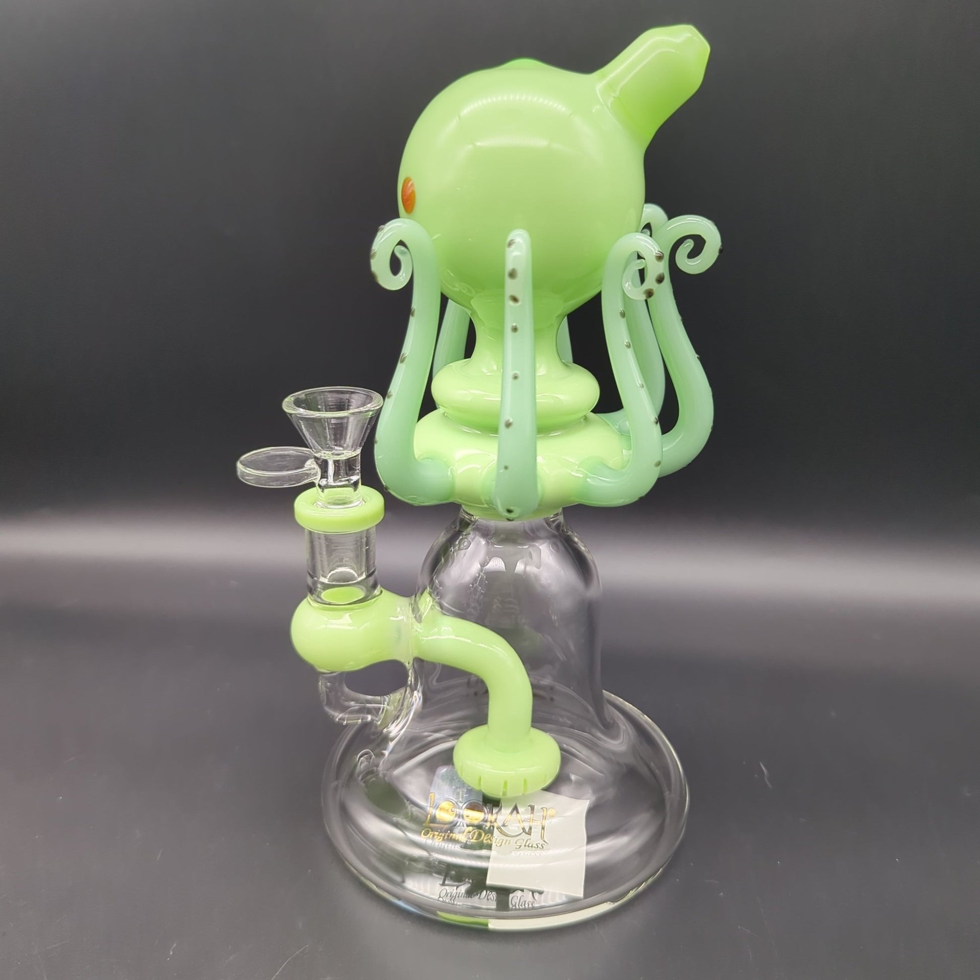 Lookah 8" Glass Bong with Bulged Eyed Octopus with Disc Perc - Meech Madness Smoke Shop
