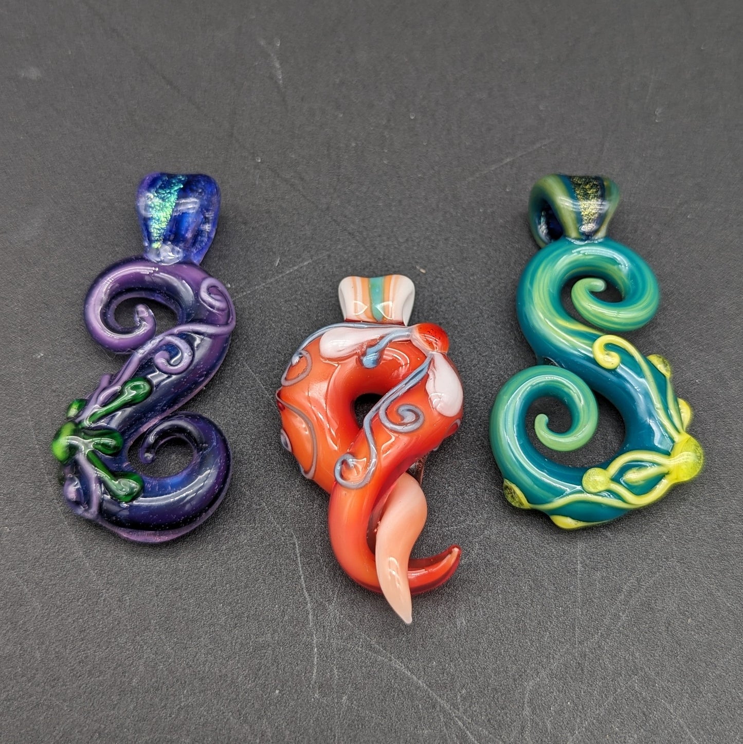 Lyric - Tentacle Swirl Glass Pendants