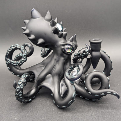 Mako Glass 10mm Opal Eyes Octopus Sculpture Dab Rig - Meech Madness Smoke Shop
