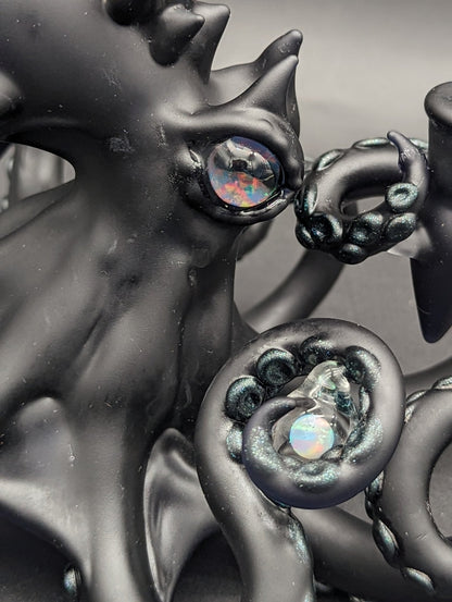 Mako Glass 10mm Opal Eyes Octopus Sculpture Dab Rig - Meech Madness Smoke Shop