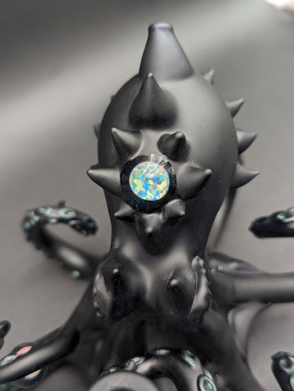 Mako Glass 10mm Opal Eyes Octopus Sculpture Dab Rig - Meech Madness Smoke Shop