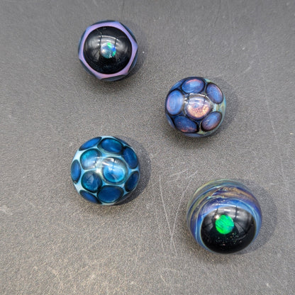 Mako Glass Dot Stack Slurper Marble w/ Opal - Meech Madness Smoke Shop